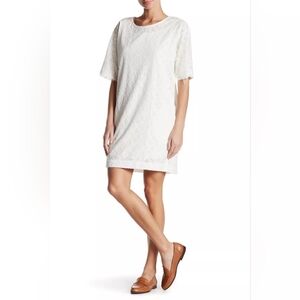 Current/Elliott Boho White Eyelet Oversized T-Shirt Dress In Size 1/Small NWT